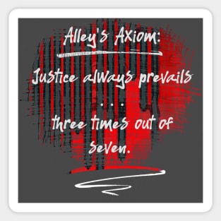 Law of Justice. Humor Collection Sticker